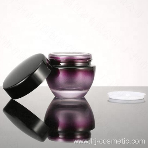 wholesales High-grade round Gradient purple cosmetics electroplating glass bottle/jars with good price
